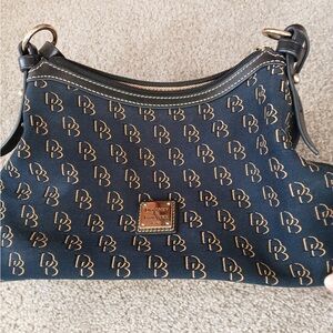 Dooney & Bourke Leather and Canvas Hobo Bag
